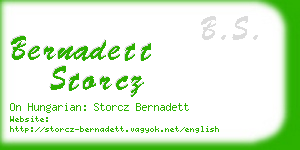 bernadett storcz business card